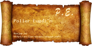 Poller Eugén névjegykártya